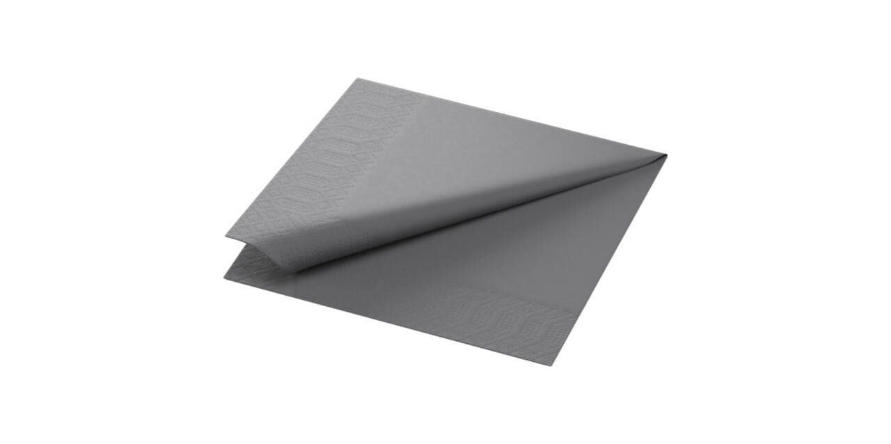 156902 - Servet 33 x 33 cm tissue 2 lgs 1/4 vouw granite grey