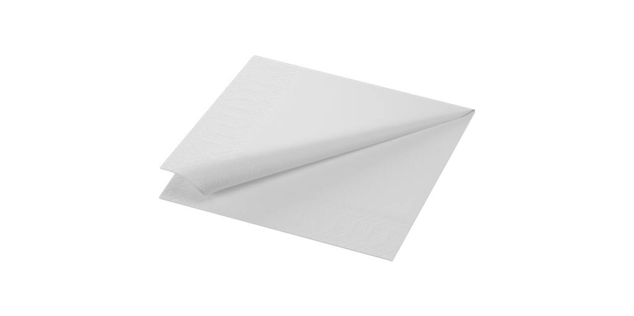 314015 - Duni Servet 33 x 33 cm tissue 2-laags 1/4-vouw wit