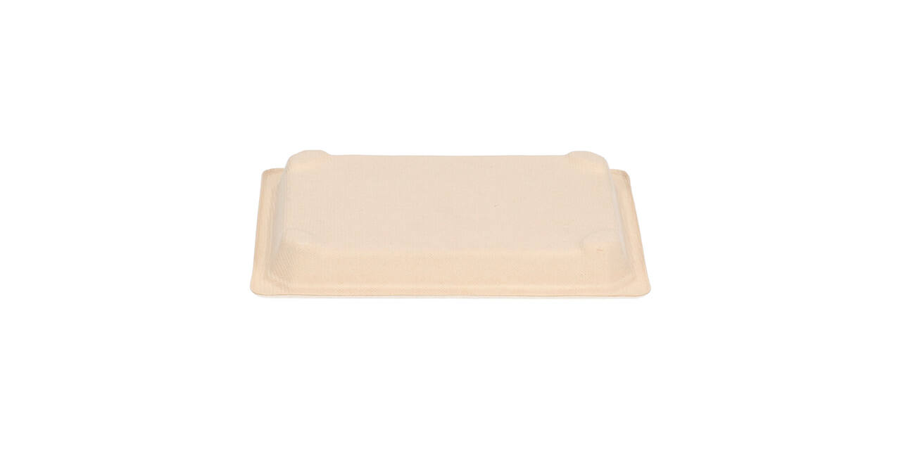 196727 - Tray Sushi bagasse 184 x 128 x 22 mm small bruin