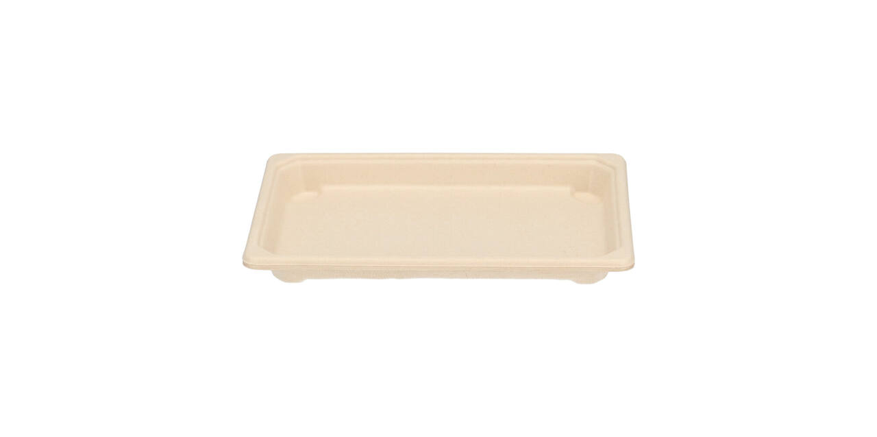 196728 - Tray Sushi Bagasse 215 x 135 x 22 mm medium bruin