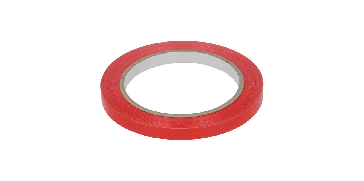 Tape PVC 9 mm x 66 mtr rood 37 my