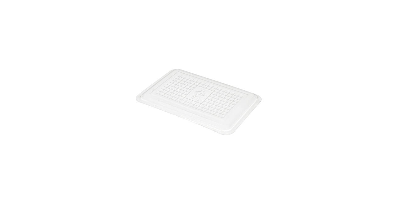 Vleesschaal PET 12,5 x 18 cm transparant ruit rechthoekig