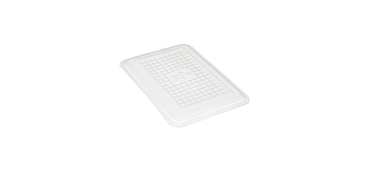 Vleesschaal PET 12,5 x 18 cm transparant ruit rechthoekig