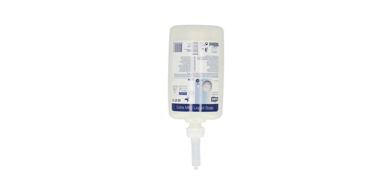 420701 - Vloeibare zeep 1 liter wit extra mild TORK