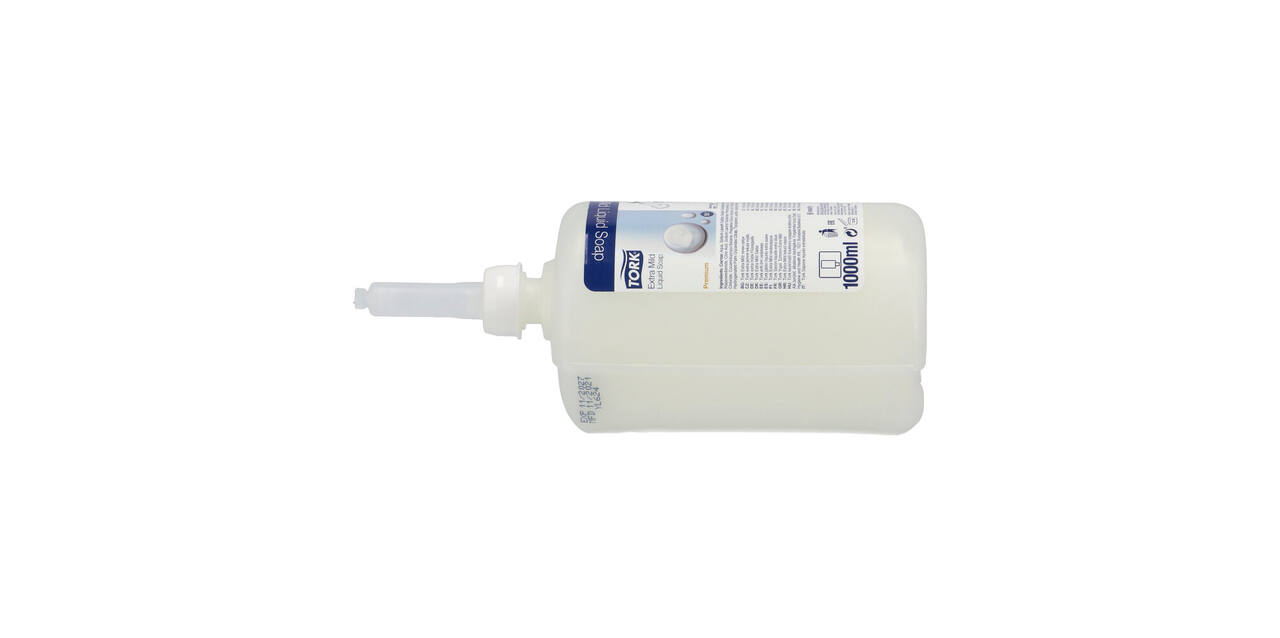 420701 - Vloeibare zeep 1 liter wit extra mild TORK