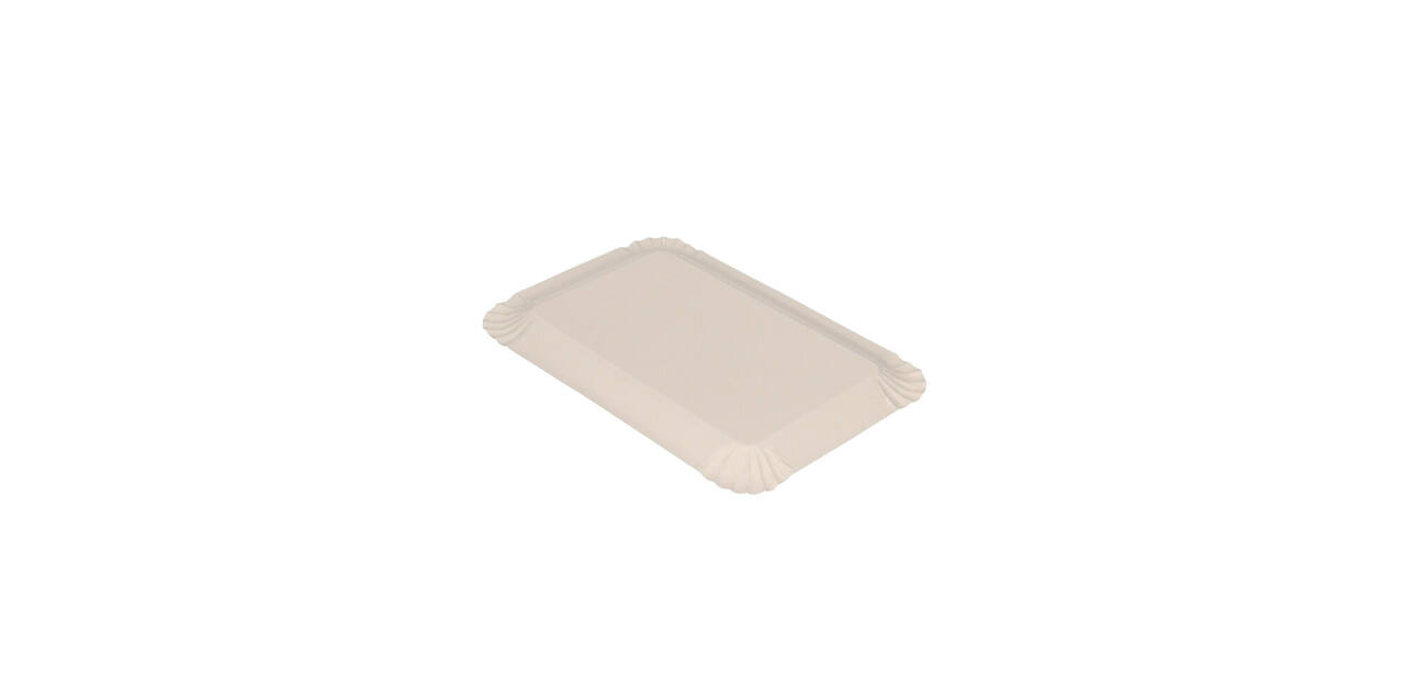 Gevoerd schaaltje 12 x 18 cm alu - zilver