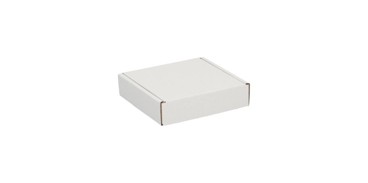 Brievenbusdoos  110 x 110 x 28 mm wit/bruin enkel golf - 322 610 050