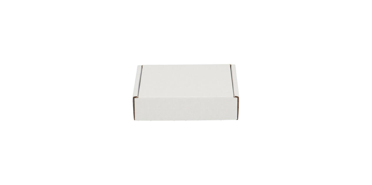 Brievenbusdoos  110 x 110 x 28 mm wit/bruin enkel golf - 322 610 050