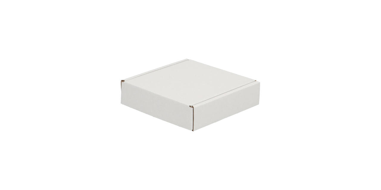 Brievenbusdoos  110 x 110 x 28 mm wit/bruin enkel golf - 322 610 050