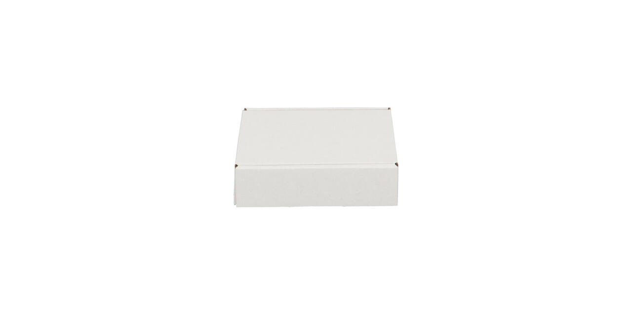 Brievenbusdoos  110 x 110 x 28 mm wit/bruin enkel golf - 322 610 050