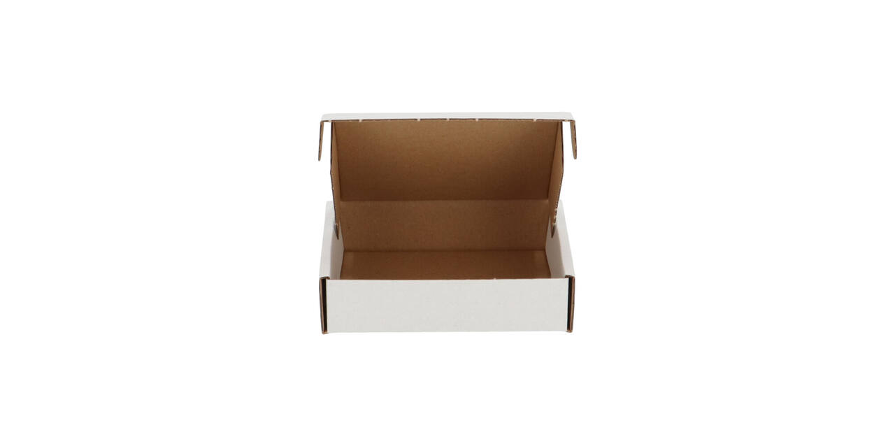 Brievenbusdoos  110 x 110 x 28 mm wit/bruin enkel golf - 322 610 050