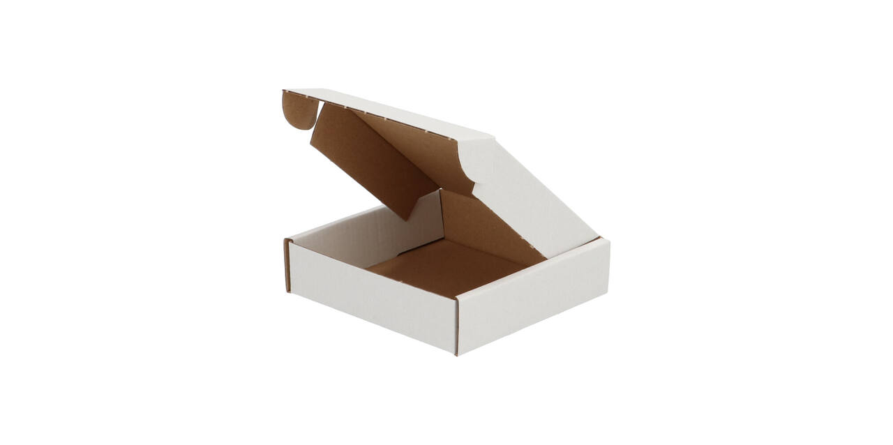 Brievenbusdoos  110 x 110 x 28 mm wit/bruin enkel golf - 322 610 050