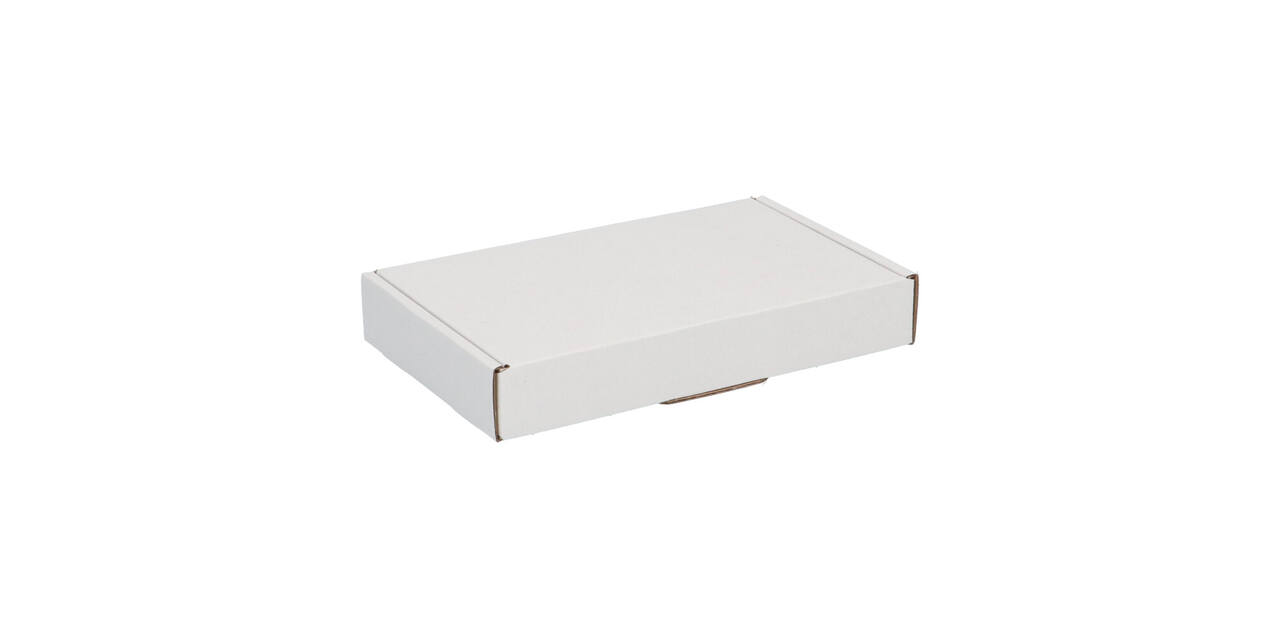 Brievenbusdoos 180 x 115 x 28 mm wit/bruin enkel golf - A6 - 322 610 150