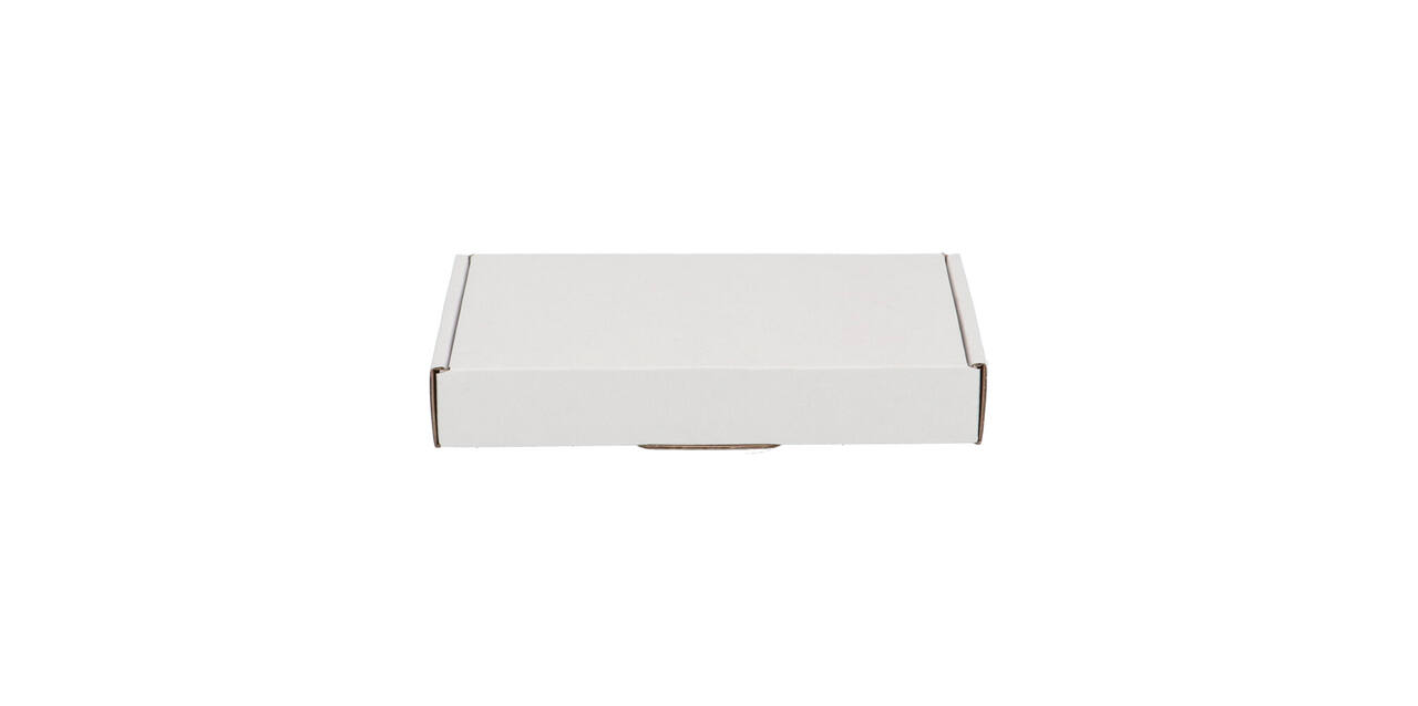 Brievenbusdoos 180 x 115 x 28 mm wit/bruin enkel golf - A6 - 322 610 150