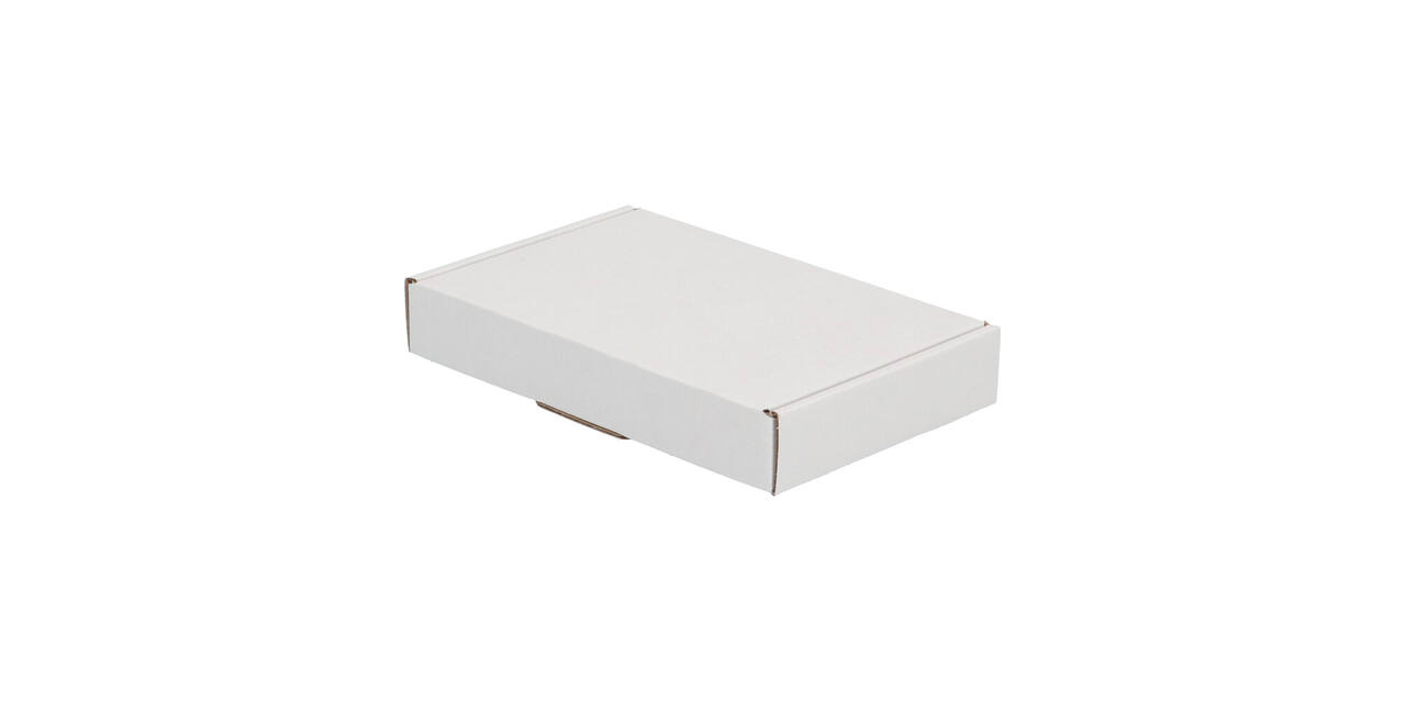 Brievenbusdoos 180 x 115 x 28 mm wit/bruin enkel golf - A6 - 322 610 150
