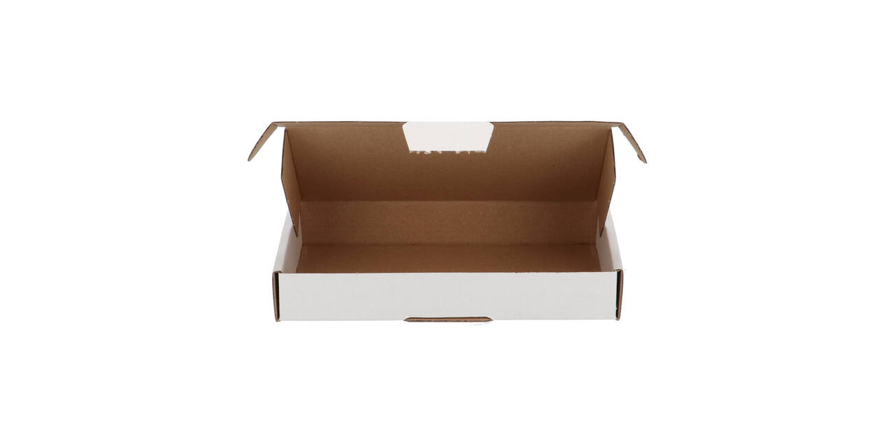 Brievenbusdoos 180 x 115 x 28 mm wit/bruin enkel golf - A6 - 322 610 150