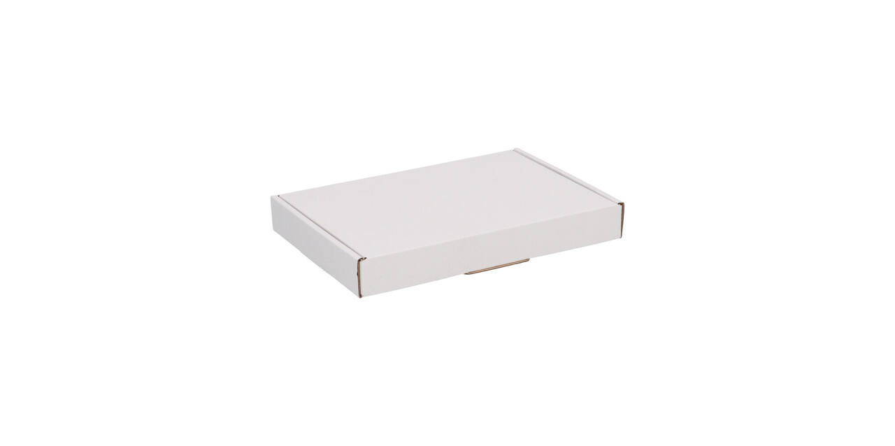 Brievenbusdoos 220 x 155 x 28 mm wit/bruin enkel golf - A5 - 322 610 250