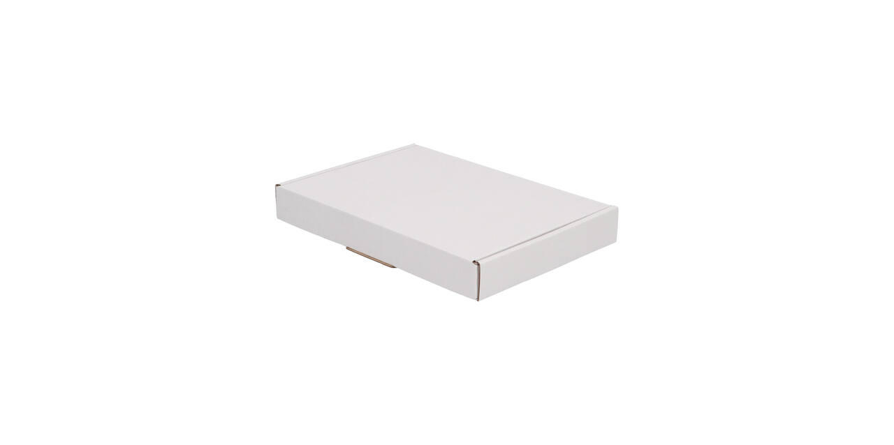 Brievenbusdoos 220 x 155 x 28 mm wit/bruin enkel golf - A5 - 322 610 250