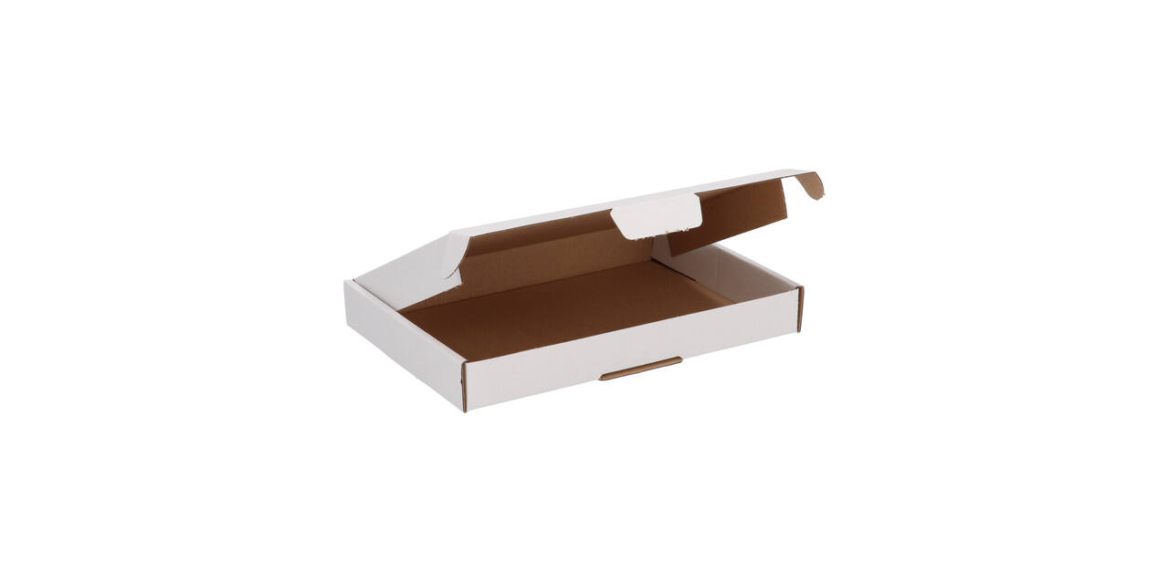 Brievenbusdoos 220 x 155 x 28 mm wit/bruin enkel golf - A5 - 322 610 250