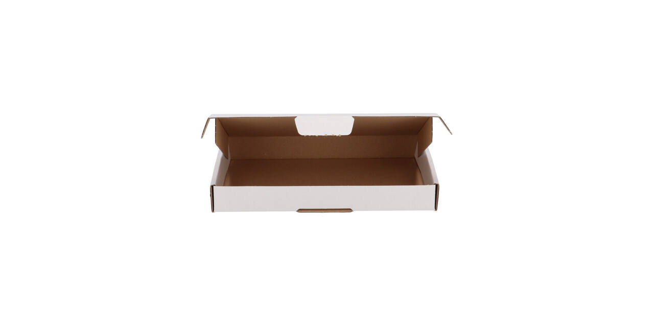 Brievenbusdoos 220 x 155 x 28 mm wit/bruin enkel golf - A5 - 322 610 250