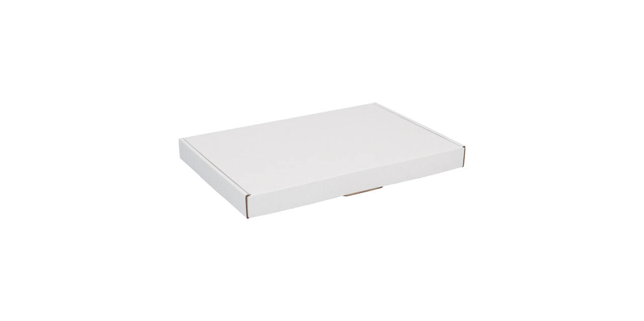 Brievenbusdoos 310 x 220 x 28 mm wit/bruin enkel golf - A4 - 322 610 350