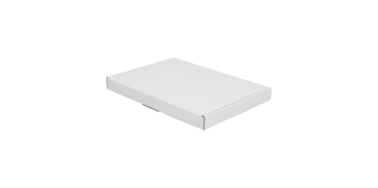 Brievenbusdoos 310 x 220 x 28 mm wit/bruin enkel golf - A4 - 322 610 350