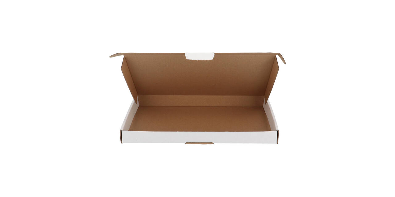 Brievenbusdoos 310 x 220 x 28 mm wit/bruin enkel golf - A4 - 322 610 350