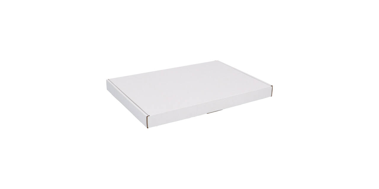 Brievenbusdoos 345 x 255 x 28 mm wit/bruin enkel golf - A4+ - 322 610 450