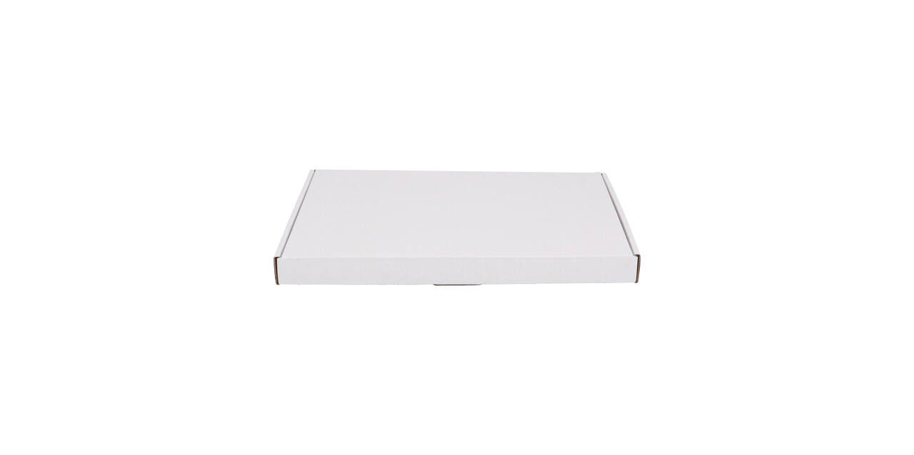 Brievenbusdoos 345 x 255 x 28 mm wit/bruin enkel golf - A4+ - 322 610 450