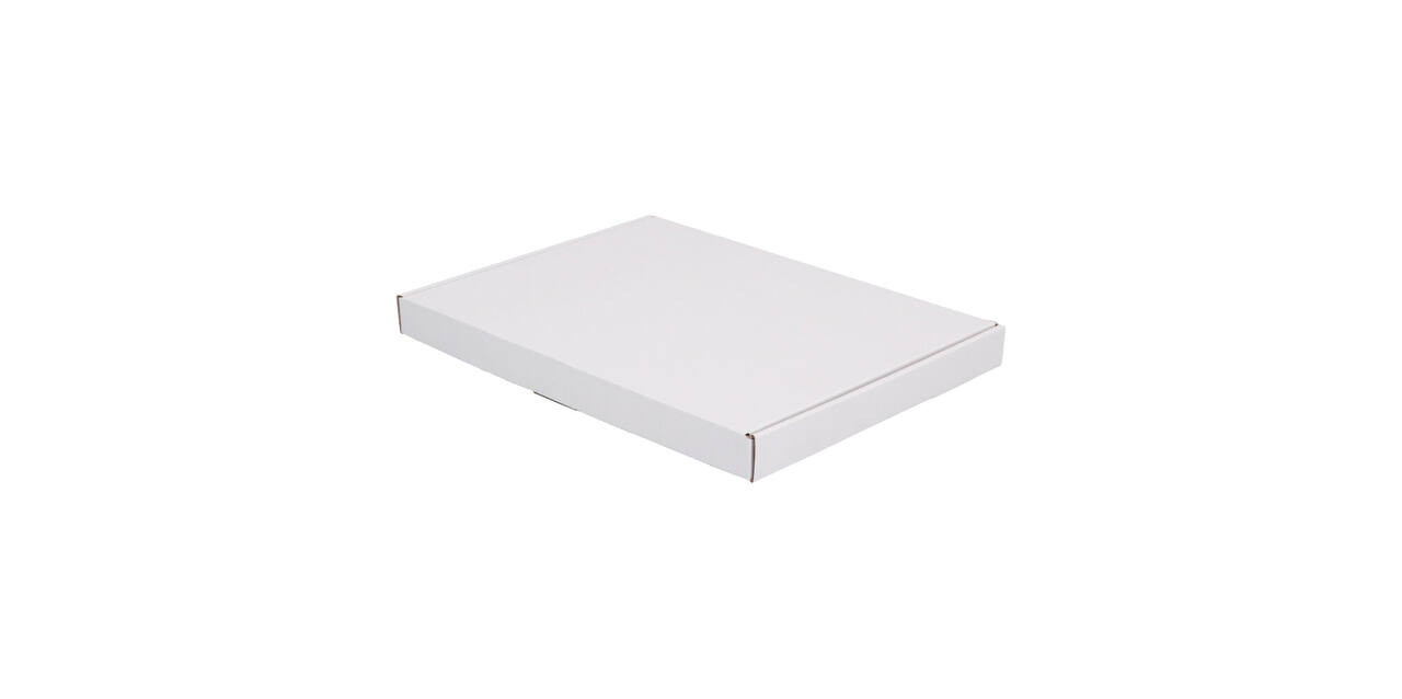 Brievenbusdoos 345 x 255 x 28 mm wit/bruin enkel golf - A4+ - 322 610 450