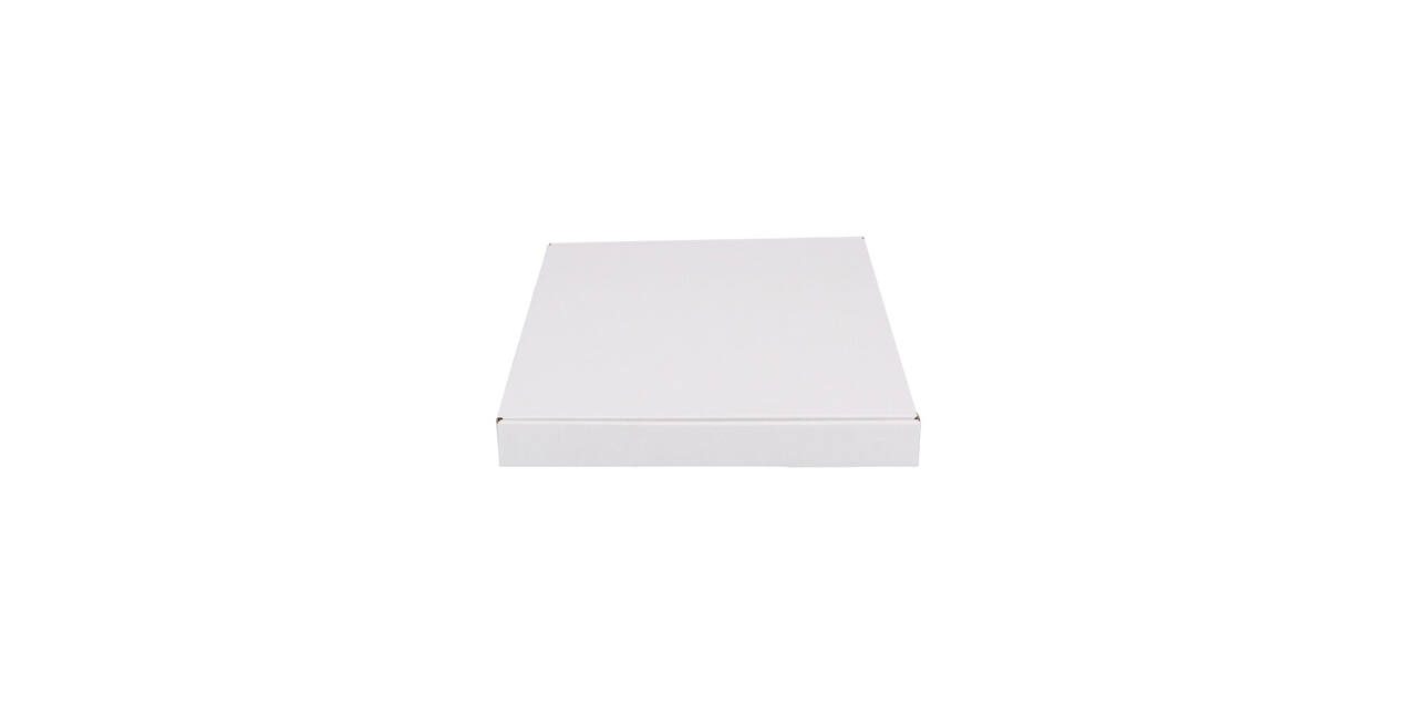 Brievenbusdoos 345 x 255 x 28 mm wit/bruin enkel golf - A4+ - 322 610 450
