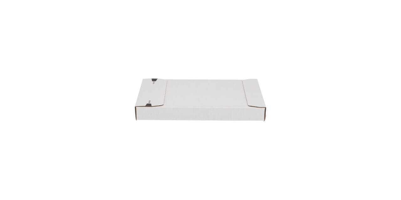Brievenbusdoos 260 x 170 x 28 mm wit/bruin enkel golf met zelfklevende sluiting  - A5+ - 211 103 125