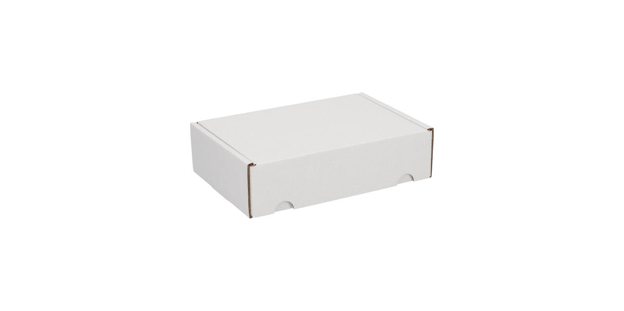 Postdoos 220 x 155 x 60 mm wit/bruin enkel golf fefco 0427 - 311 110 550