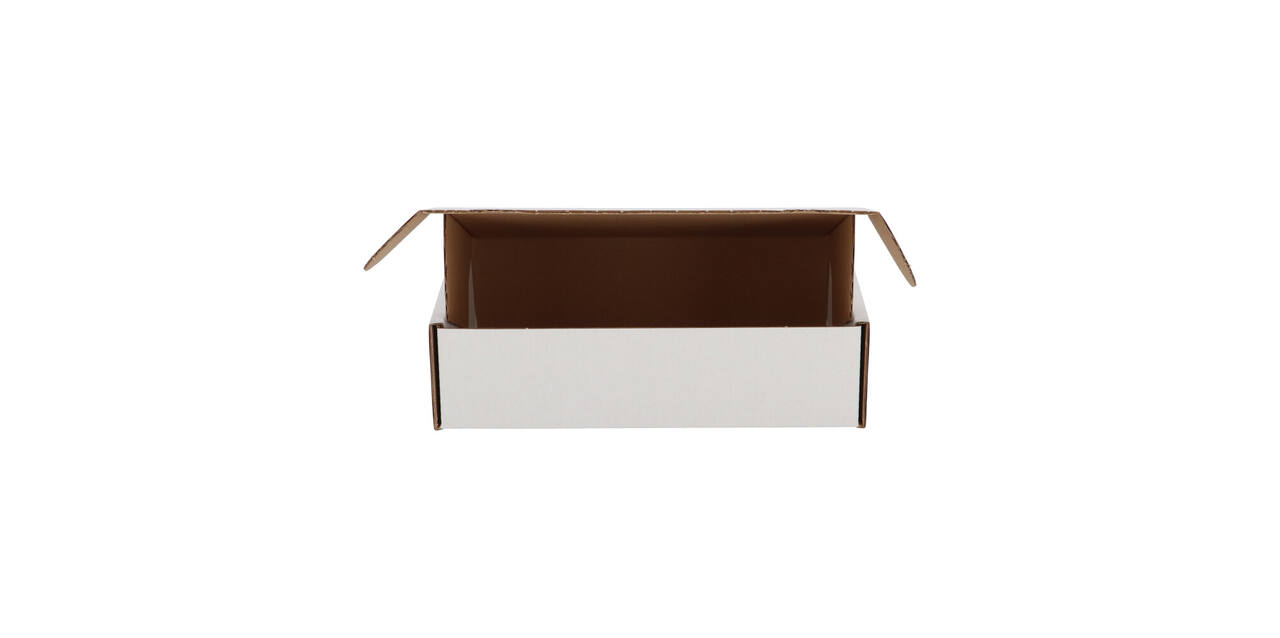 Postdoos 220 x 155 x 60 mm wit/bruin enkel golf fefco 0427 - 311 110 550