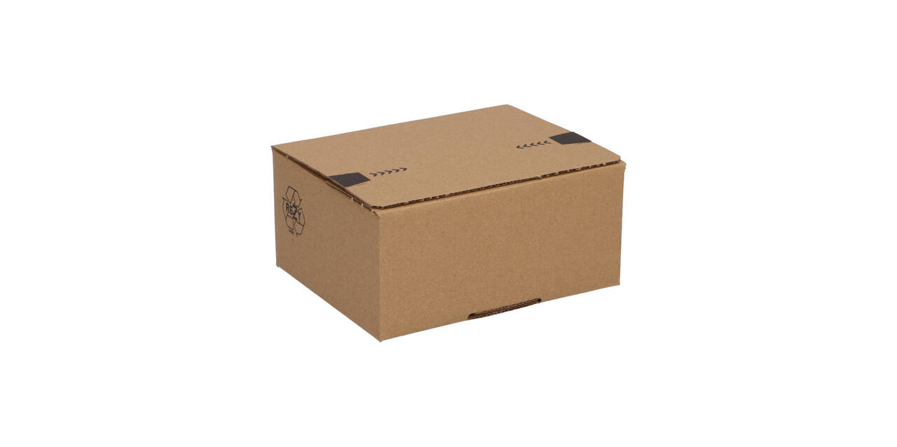Autolockdoos 160 x 130 x 70mm  bruin/bruin enkel golf met zelfklevende sluiting - 321 600 511