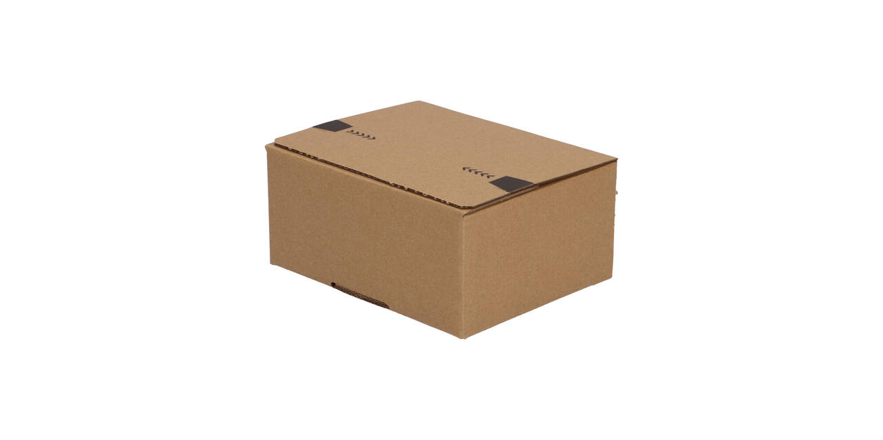 Autolockdoos 160 x 130 x 70mm  bruin/bruin enkel golf met zelfklevende sluiting - 321 600 511