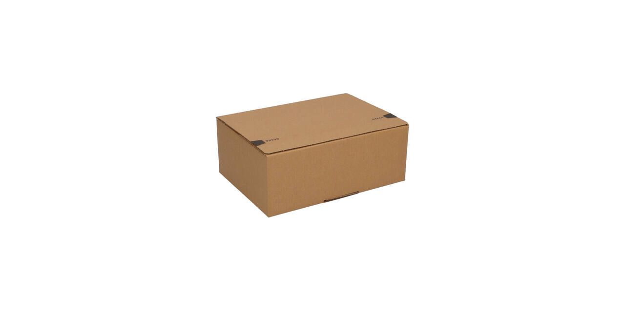 Autolockdoos 270 x 200 x 100mm  bruin/bruin enkel golf met zelfklevende sluiting - 321 600 211