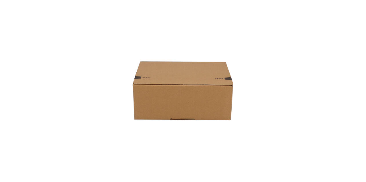 Autolockdoos 270 x 200 x 100mm  bruin/bruin enkel golf met zelfklevende sluiting - 321 600 211