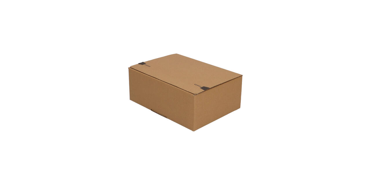 Autolockdoos 270 x 200 x 100mm  bruin/bruin enkel golf met zelfklevende sluiting - 321 600 211