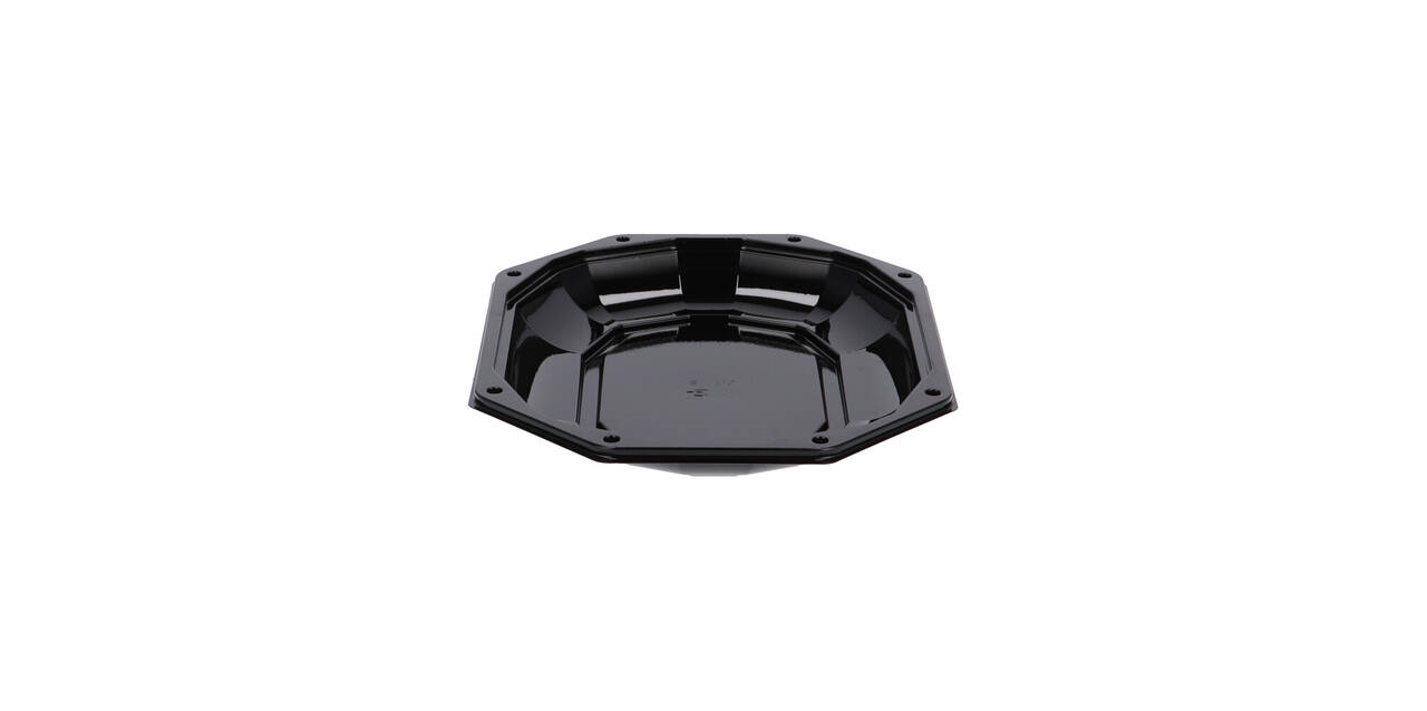 Cateringschaal APET CS 335/250 zwart 8-hoekig