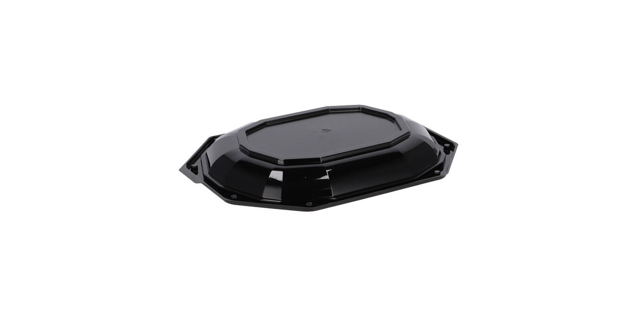Cateringschaal APET CS 335/250 zwart 8-hoekig