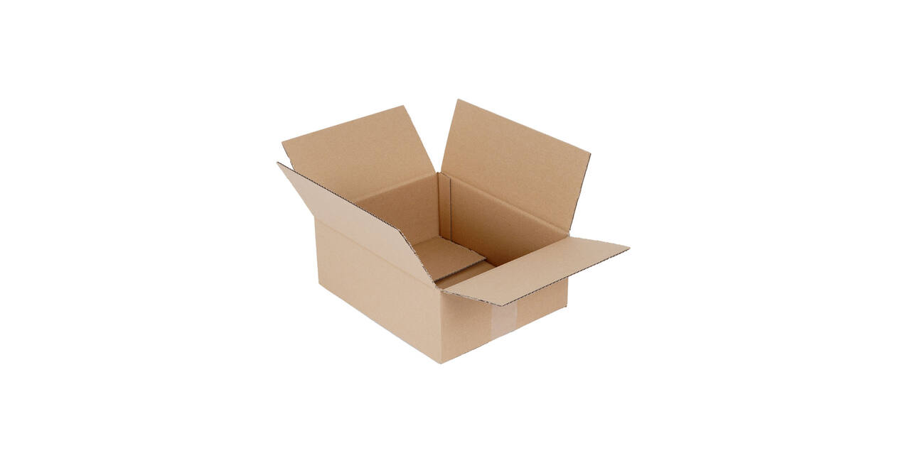 Doos 310 x 250 x 120 mm bruin/bruin enkelgolf fefco 0201