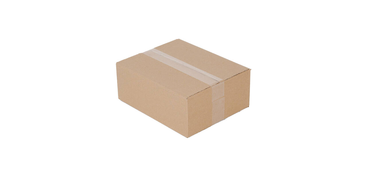 Doos 310 x 250 x 120 mm bruin/bruin enkelgolf fefco 0201