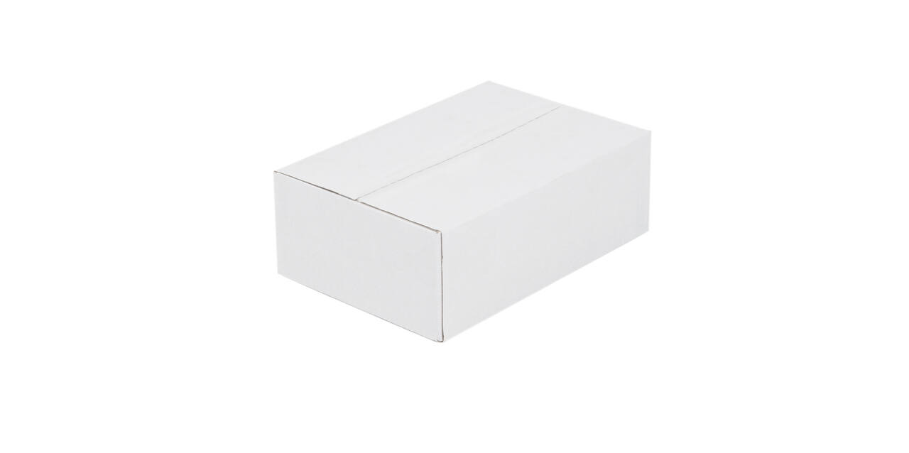 Doos 360 x 240 x 120 mm  wit/bruin enkelgolf fefco 0201