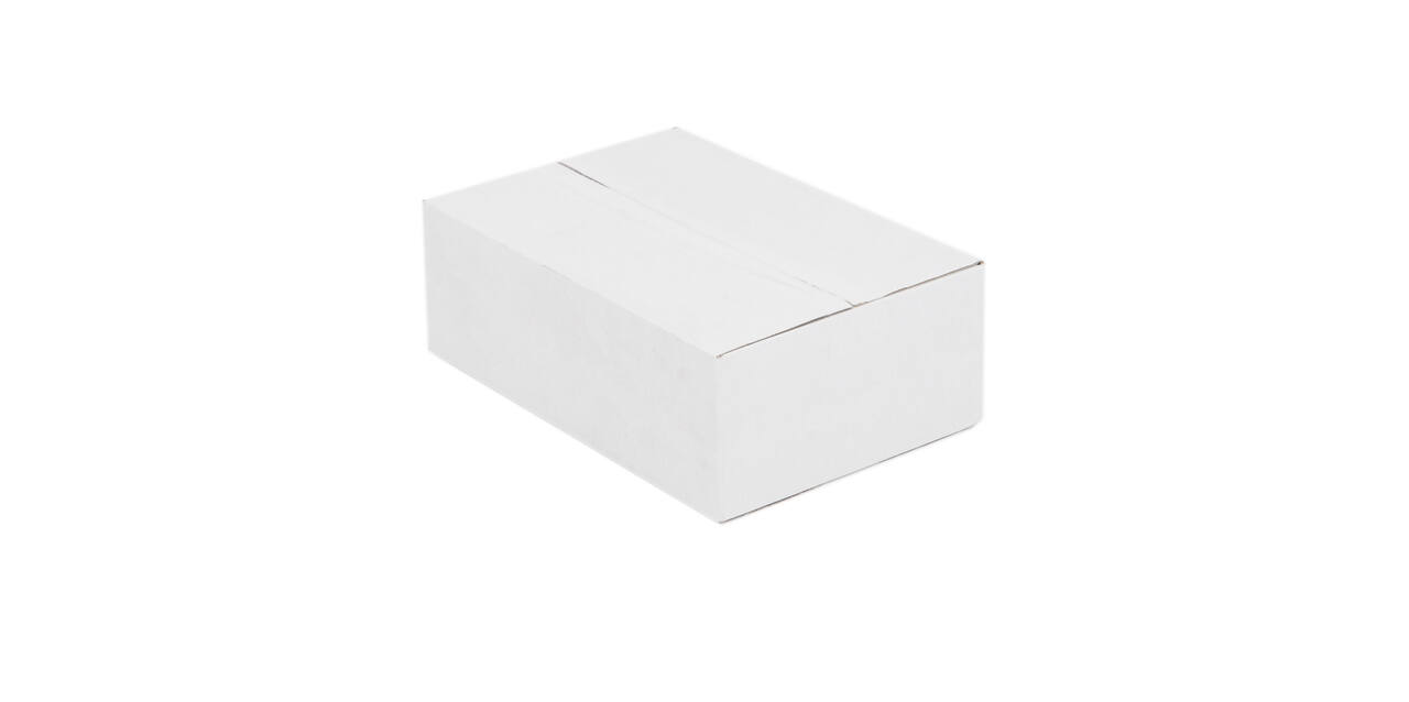 Doos 360 x 240 x 120 mm  wit/bruin enkelgolf fefco 0201