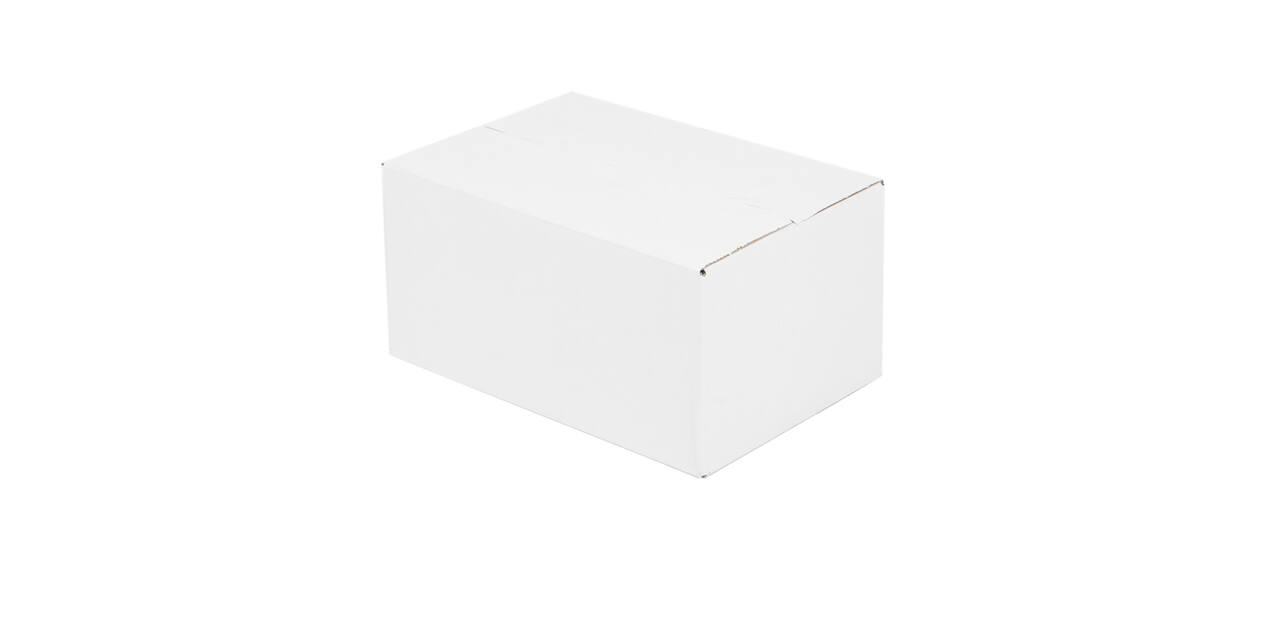 Doos 360 x 240 x 180 mm wit/bruin enkelgolf fefco 0201