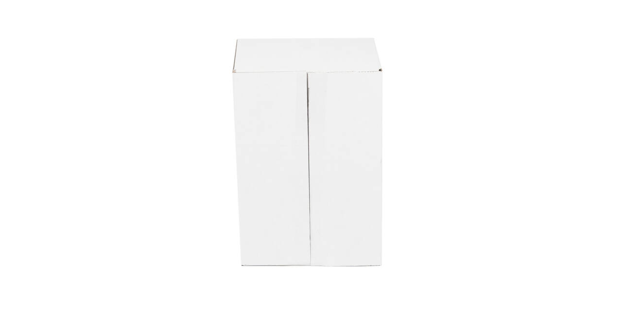 Doos 360 x 240 x 180 mm wit/bruin enkelgolf fefco 0201