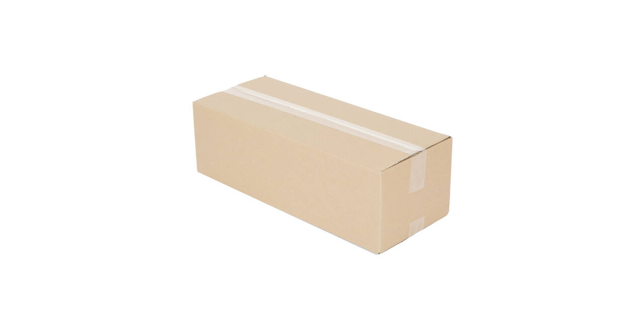 Doos 570 x 230 x 175 mm  bruin/bruin enkelgolf fefco 0201