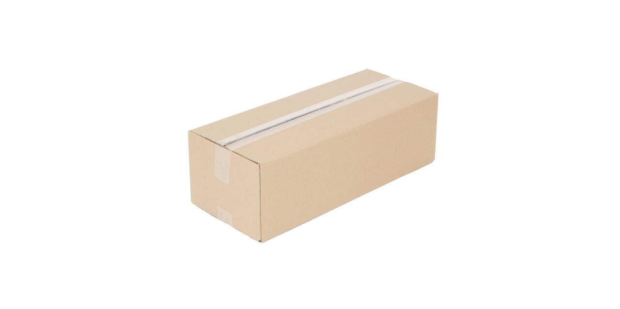 Doos 570 x 230 x 175 mm  bruin/bruin enkelgolf fefco 0201