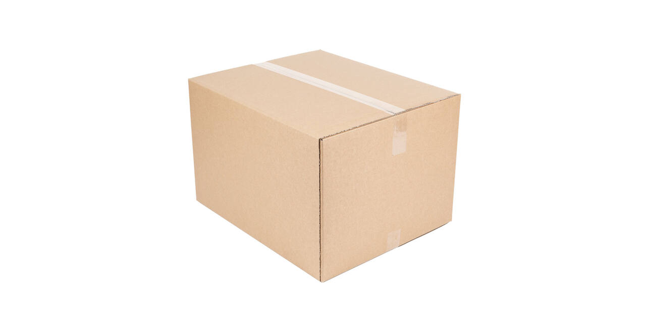 Doos 586 x 486 x 372 mm bruin/bruin dubbelgolf fefco 0201